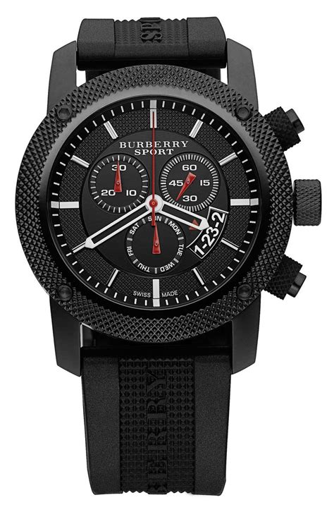 burberry sport chronograph watch red strap|Burberry watches official website.